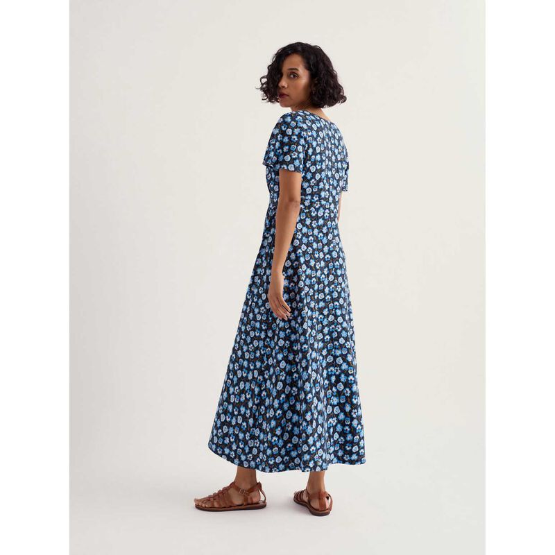 Seasalt Cornwall Chateaux Half Sleeve Dress - Pressed Pansies Sail image number 1